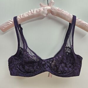 Victorias Secret Body by Victoria Unlined Demi Bra 34B Lavender Purple